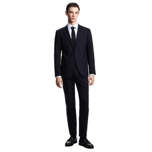Armani Collezioni Sartorial Men Male Classic Grey Black Formalwear Suit
